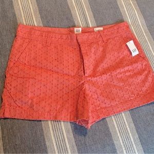 GAP Pink Eyelet City Shorts